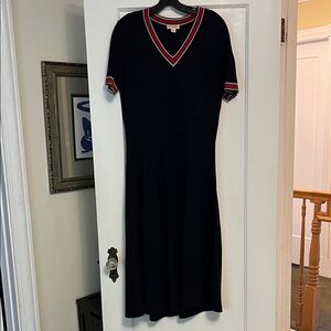 Brooks Brothers Navy Dress with Red and White Accents